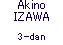 Akino IZAWA 3-dan
