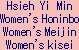Hsieh Yi Min Women's Honinbo / Women's Meijin / Women's Kisei