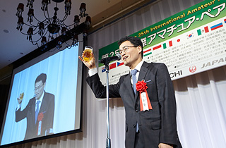 梁宰豪 韓国棋院事務総長の乾杯