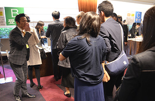 Reception desk for the Araki Cup Handicap Tournaments