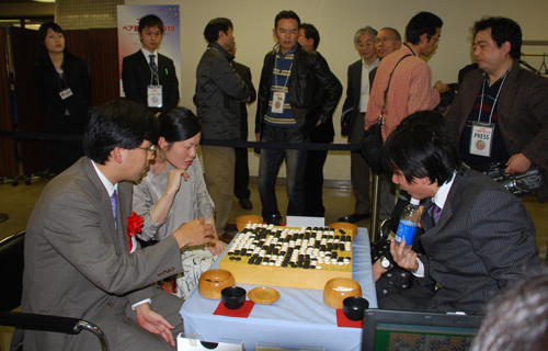 Keiko Kato 6-dan , Naoki Hane Honinbo , Yi Min Hsieh, Women's Honinbo , Meien O 9-dan