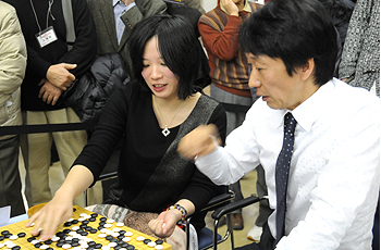 謝依旻女流名人・女流棋聖・小林覚九段ペア