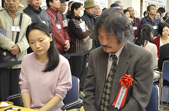 矢代久美子六段・井山裕太六冠(棋聖・名人・本因坊・天元・王座・碁聖)ペア